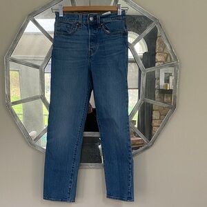 Levi's Straight Leg Jeans in Dark Blue Wash